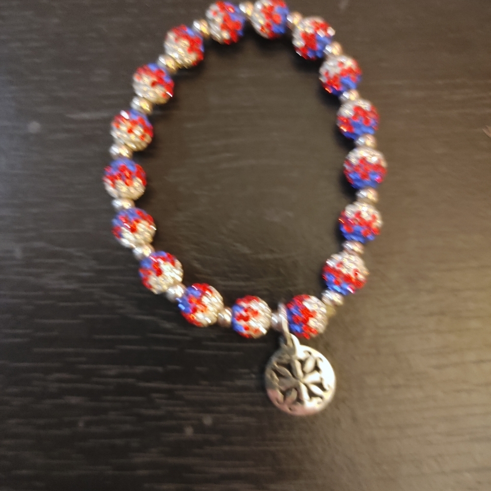 Rustic cuff bling bracelet